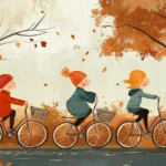 Children Cycling