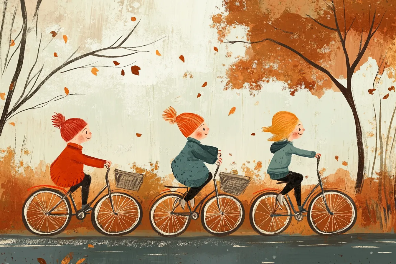 Children Cycling